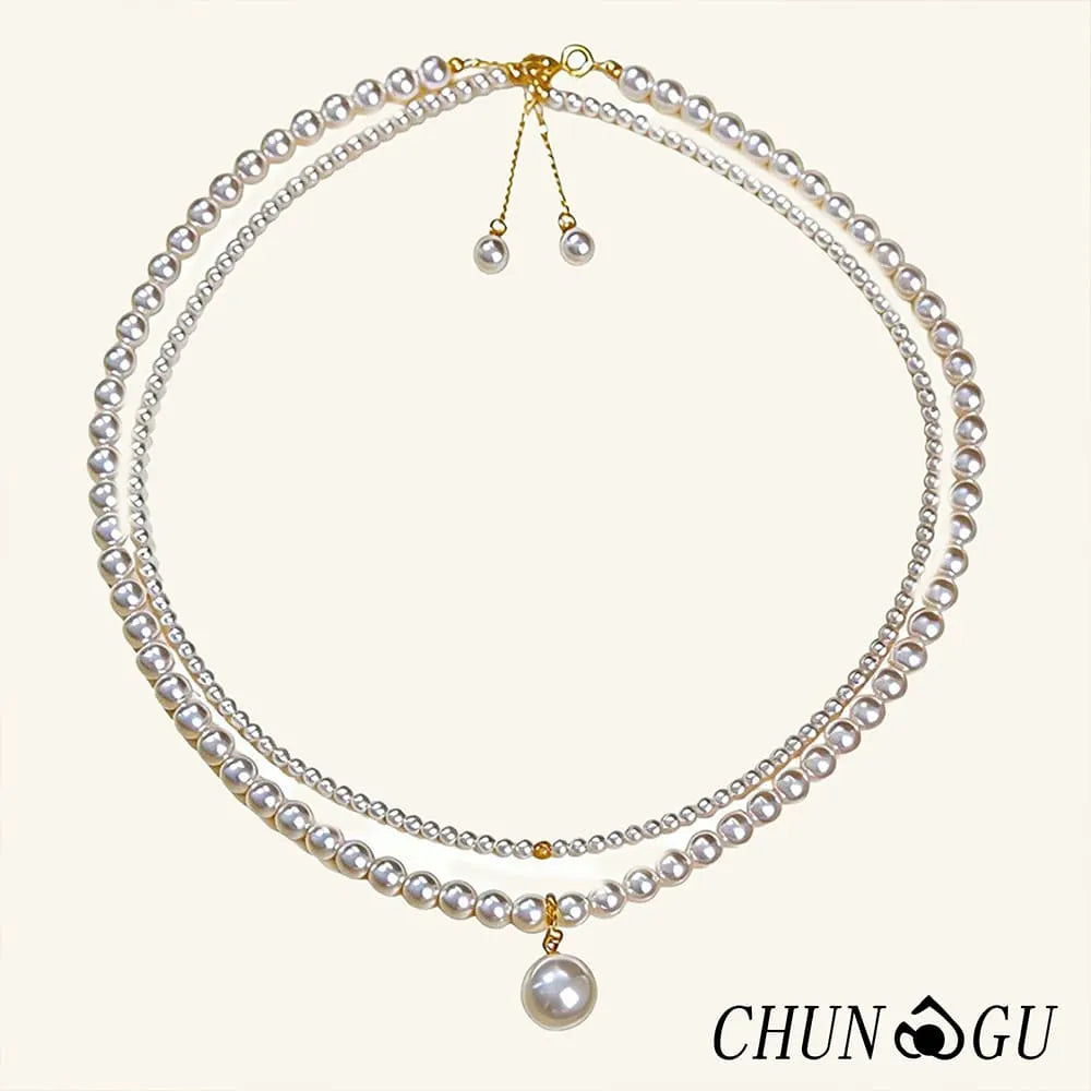 3-in-1 Convertible Pearl Layered Necklace Set