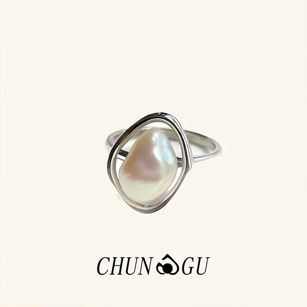 Baroque Pearl Open Ring